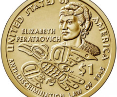 Монета Елізабет Ператровіч, Закон про боротьбу з дискримінацією 1945, 1 долар 2020, США, Корінний американець