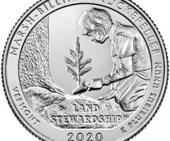 Монета Історичний парк Марш-Біллінгс-Рокфеллер, ¼ долара 2020, США, Прекрасна Америка Квотери