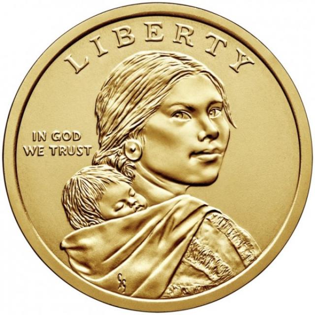 Монета Індіанці в космічній програмі, 1 долар 2019, США, Корінний американець