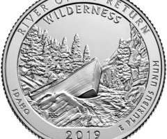 Монета Дика місцевість - Річка Френк Черч, ¼ долара 2019, США, Прекрасна Америка Квотери