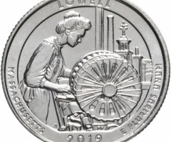 Монета Національний історичний парк Лоуелл, ¼ долара 2019, США, Прекрасна Америка Квотери