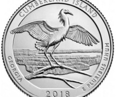 Монета Національне узбережжя острова Камберленд, ¼ долара 2018, США, Прекрасна Америка Квотери