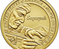 Монета Секвоя, 1 долар 2017, США, Корінний американець