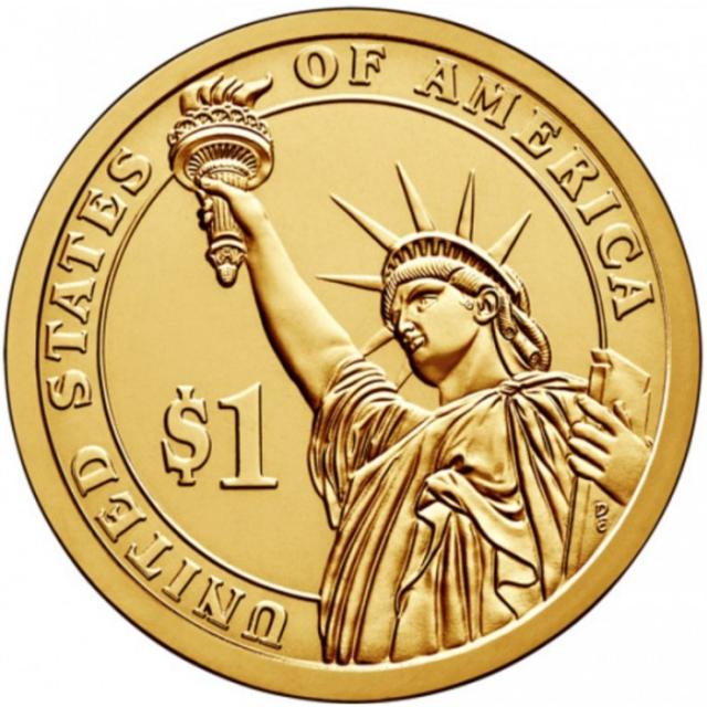 Монета Джеральд Р. Форд, 1 долар 2016, США, Президенти США
