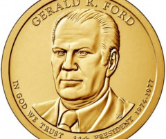 Монета Джеральд Р. Форд, 1 долар 2016, США, Президенти США