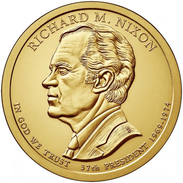 Монета Річард М. Ніксон, 1 долар 2016, США, Президенти США