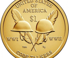 Монета Індіанці-радисти, 1 долар 2016, США, Корінний американець