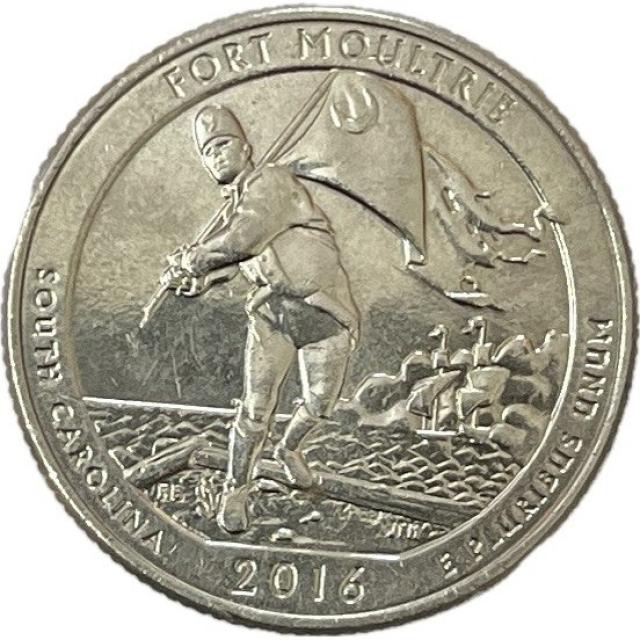 Монета Форт Моултрі, ¼ долара 2016, США, Прекрасна Америка Квотери