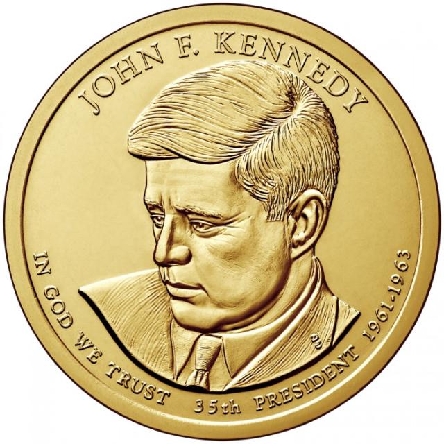 Монета Джон Кеннеді, 1 долар 2015, США, Президенти США
