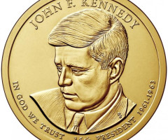 Монета Джон Кеннеді, 1 долар 2015, США, Президенти США