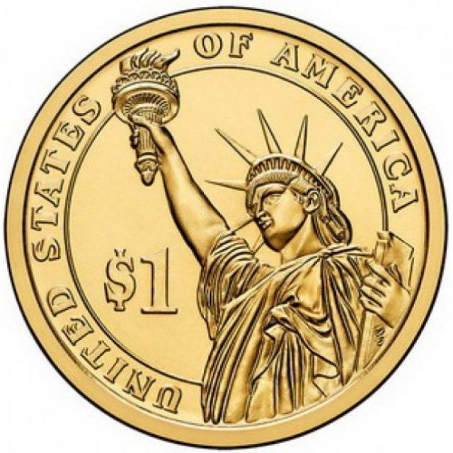 Монета Ліндон Джонсон, 1 долар 2015, США, Президенти США