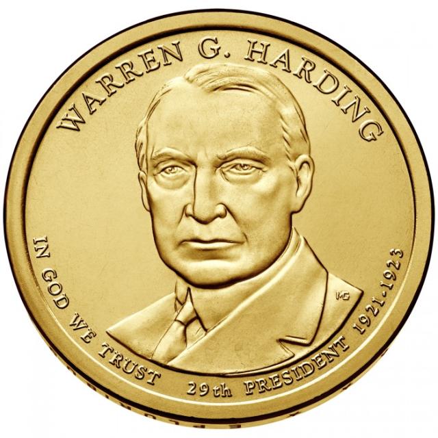 Монета Воррен Г. Гардінг, 1 долар 2014, США, Президенти США