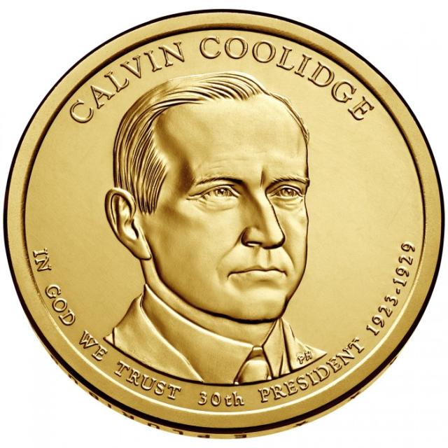 Монета Келвін Кулідж, 1 долар 2014, США, Президенти США