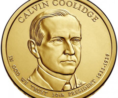 Монета Келвін Кулідж, 1 долар 2014, США, Президенти США