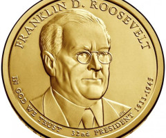 Монета Франклін Делано Рузвельт, 1 долар 2014, США, Президенти США