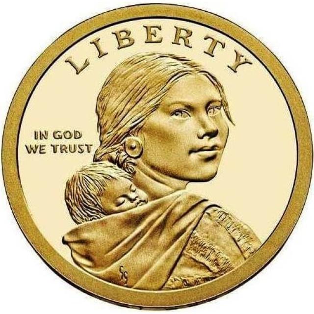 Монета Гостинність індіанців, 1 долар 2014, США, Корінний американець