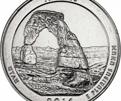 Монета Національний парк Арки, ¼ долара 2014, США, Прекрасна Америка Квотери