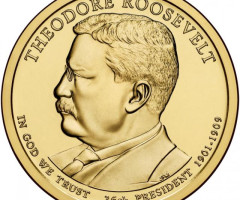 Монета Теодор Рузвельт, 1 долар 2013, США, Президенти США