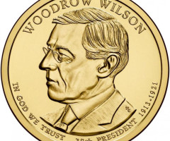 Монета Вудро Вільсон, 1 долар 2013, США, Президенти США