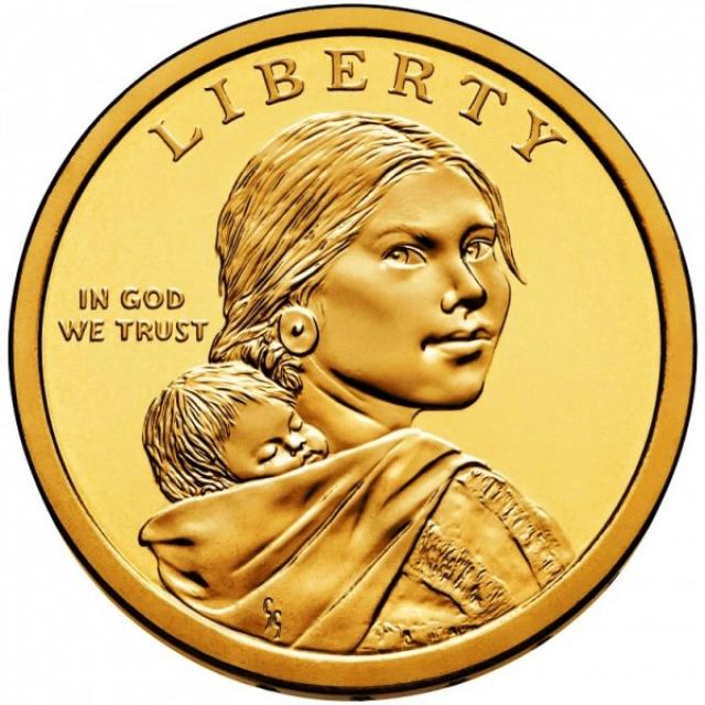 Монета Делаверський договір 1778 року, 1 долар 2013, США, Корінний американець