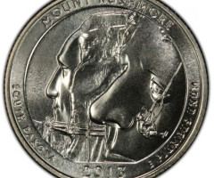 Монета Національний меморіал Маунт-Рашмор, ¼ долара 2013, США, Прекрасна Америка Квотери
