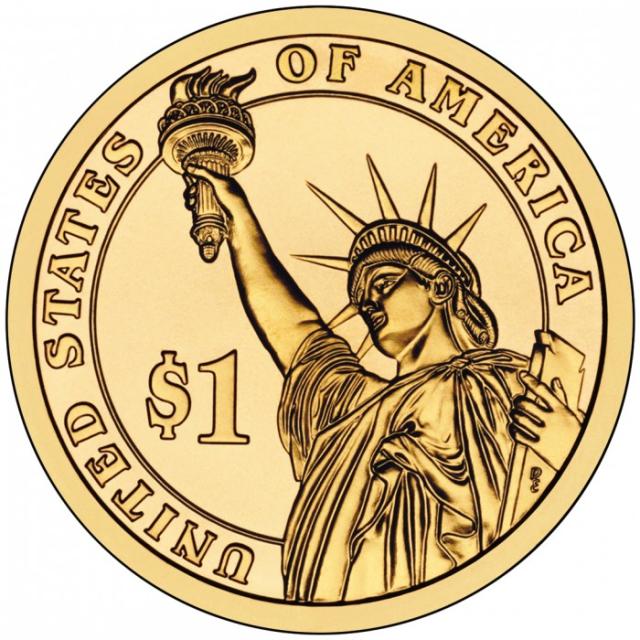 Монета Гровер Клівленд, 1 долар 2012, США, Президенти США