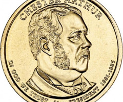 Монета Честер А. Артур, 1 долар 2012, США, Президенти США