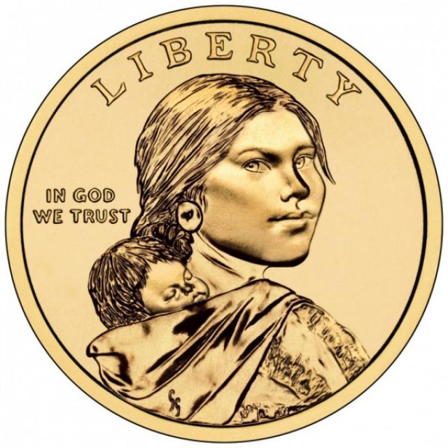 Монета Торгові шляхи XVII століття, 1 долар 2012, США, Корінний американець