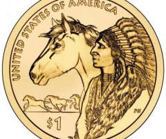 Монета Торгові шляхи XVII століття, 1 долар 2012, США, Корінний американець