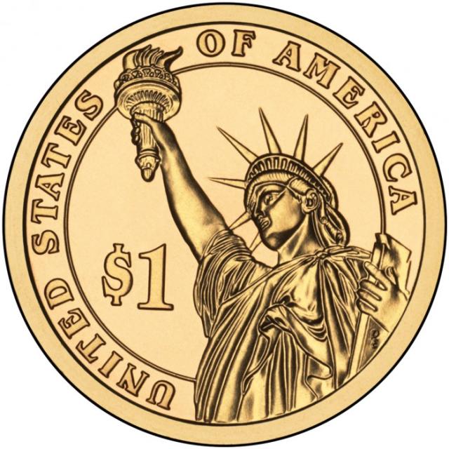 Монета Ендрю Джонсон, 1 долар 2011, США, Президенти США