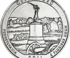 Монета Національний парк Геттисберг, ¼ долара 2011, США, Прекрасна Америка Квотери