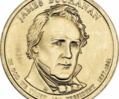 Монета Джеймс Б'юкенен, 1 долар 2010, США, Президенти США