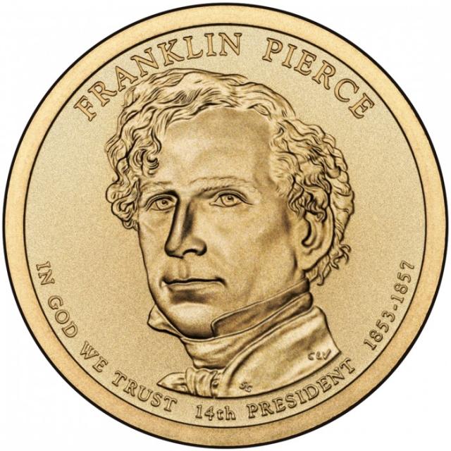 Монета Франклін Пірс, 1 долар 2010, США, Президенти США