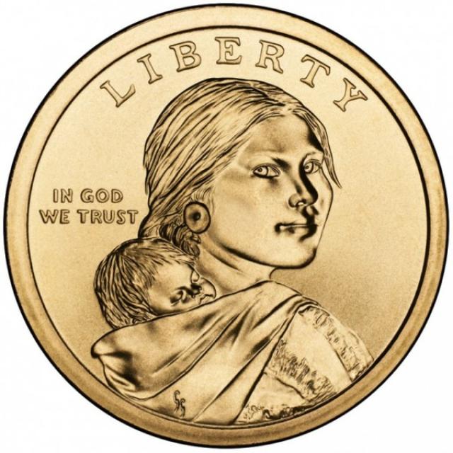 Монета Пояс Гайавата, 1 долар 2010, США, Корінний американець