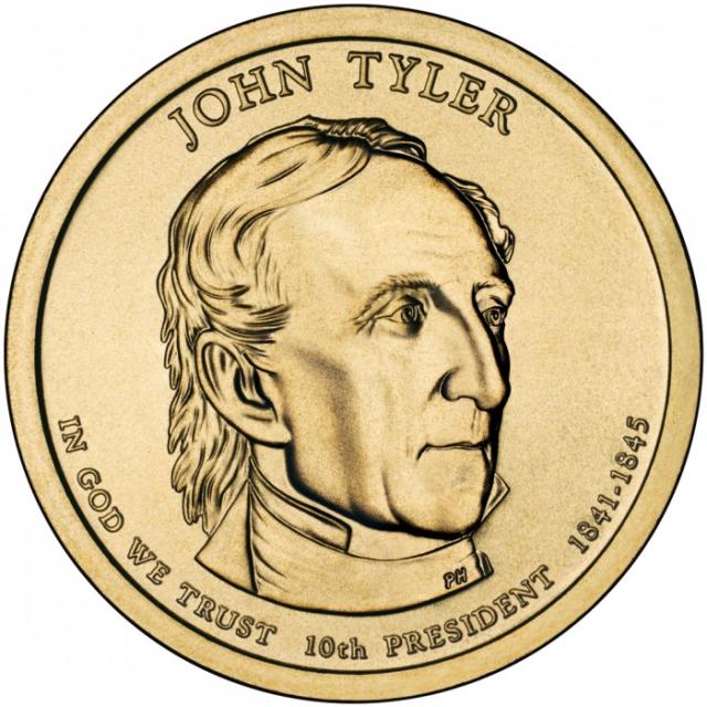 Монета Джон Тайлер, 1 долар 2009, США, Президенти США