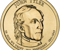 Монета Джон Тайлер, 1 долар 2009, США, Президенти США