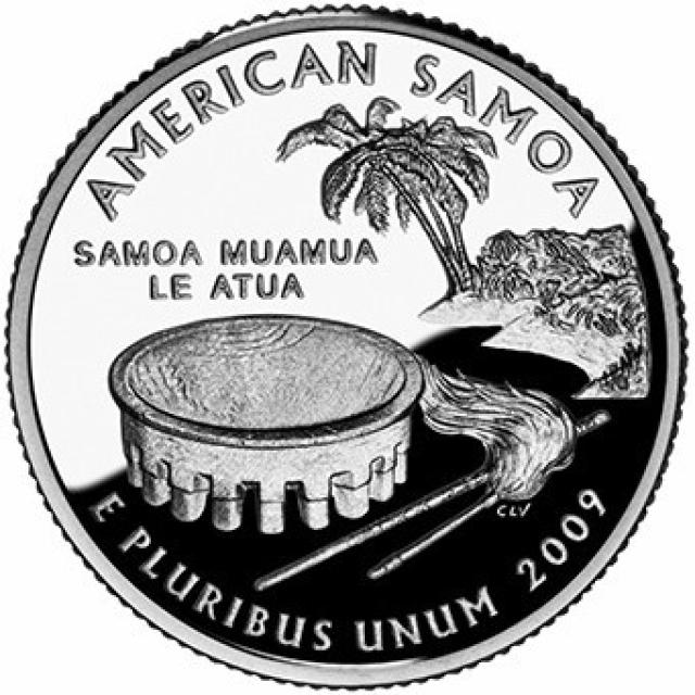Монета Квотер Американського Самоа, ¼ долара 2009, США, Квотери 50 штатів