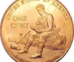 Монета Formative Years in Indiana, 1 цент 2009, США, Авраам Лінкольн
