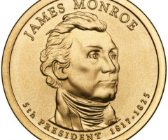 Монета Джеймс Монро, 1 долар 2008, США, Президенти США