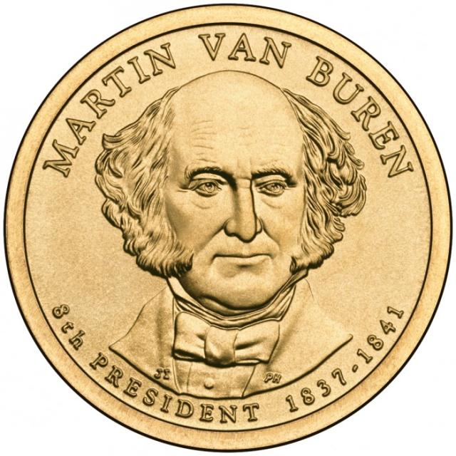 Монета Мартін Ван Бюрен, 1 долар 2008, США, Президенти США