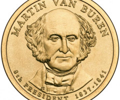 Монета Мартін Ван Бюрен, 1 долар 2008, США, Президенти США