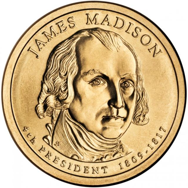 Монета Джеймс Медісон, 1 долар 2007, США, Президенти США
