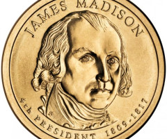 Монета Джеймс Медісон, 1 долар 2007, США, Президенти США