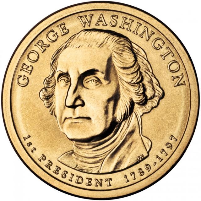 Монета Джордж Вашингтон, 1 долар 2007, США, Президенти США