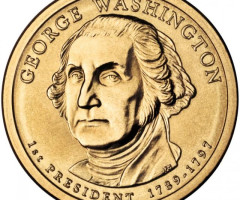Монета Джордж Вашингтон, 1 долар 2007, США, Президенти США