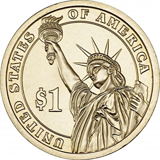 Монета Томас Джефферсон, 1 долар 2007, США, Президенти США
