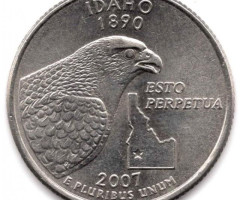 Монета Квотер штату Айдахо, ¼ долара 2007, США, Квотери 50 штатів