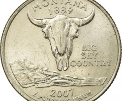 Монета Квотер штату Монтана, ¼ долара 2007, США, Квотери 50 штатів