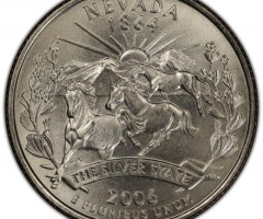 Монета Квотер штата Невада, ¼ долара 2006, США, Квотери 50 штатів