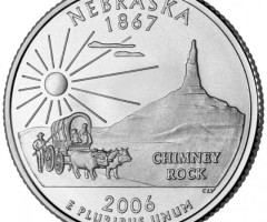Монета Квотер штату Небраска, ¼ долара 2006, США, Квотери 50 штатів